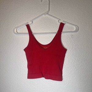 Urban Outfitters Red Ribbed Women's Tank Top